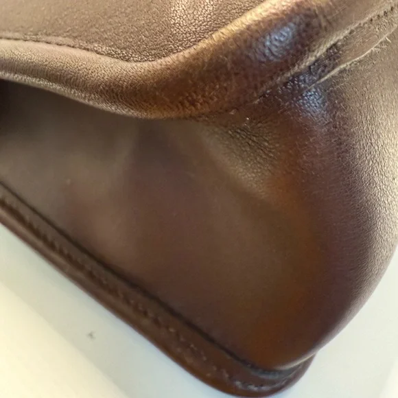 Coach vintage Willis Legacy 9927 Brown Leather Brass Crossbody Bag - Picture 8 of 13